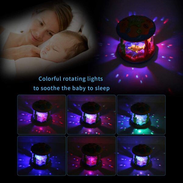 Baby Toys Ocean Park Rotating Projector, Various Pacify Music & Light, Super Fun, Early Educational Toys for 1 2 3 Year Girls and Boys Kids or Toddlers