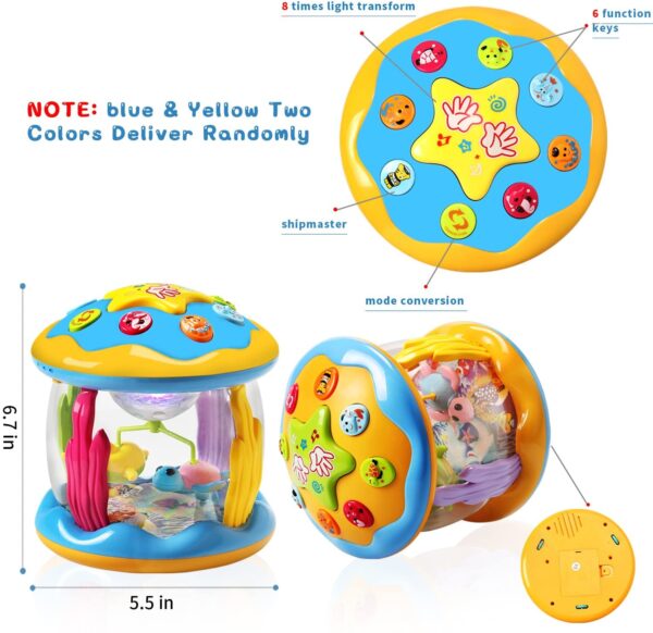 Baby Toys Ocean Park Rotating Projector, Various Pacify Music & Light, Super Fun, Early Educational Toys for 1 2 3 Year Girls and Boys Kids or Toddlers