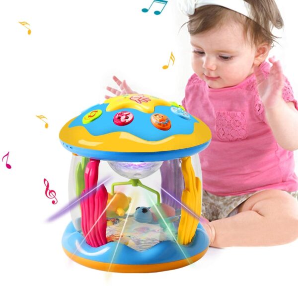 Baby Toys Ocean Park Rotating Projector, Various Pacify Music & Light, Super Fun, Early Educational Toys for 1 2 3 Year Girls and Boys Kids or Toddlers