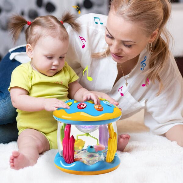 Baby Toys Ocean Park Rotating Projector, Various Pacify Music & Light, Super Fun, Early Educational Toys for 1 2 3 Year Girls and Boys Kids or Toddlers