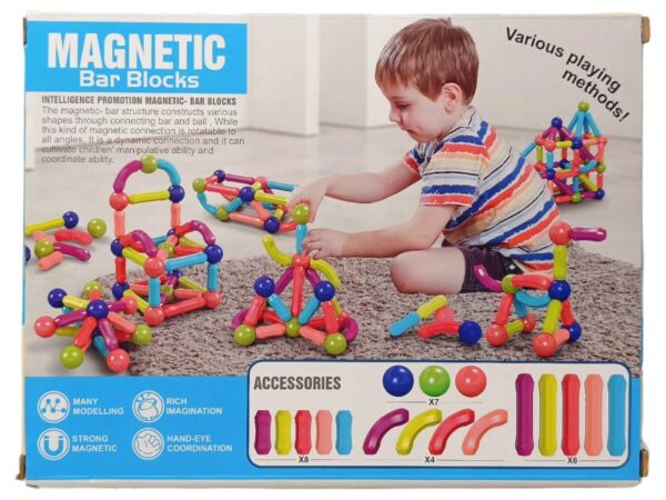 Magnetic bar blocks toy