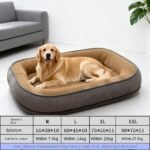Dog House | Winter Warm | Removable | Washable | All-Season Pet Bed | Dog Bed | Cat Bed | Pet Dog House | Cat Pad - Khaki, L(60*45*10cm)